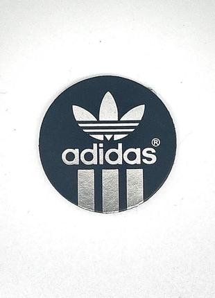 Нашивка круглая adidas адидас 45 мм (черная/серебро)