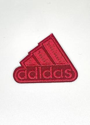 Термоаплікація adidas адідас 45х55 мм (бордова)