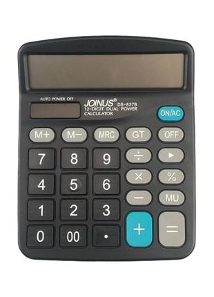 Калькулятор электронный joinus ds-837b на батарейке с солнечной панелью