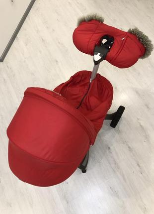 Коляска stokke xplory + winter kit red без люльки9 фото