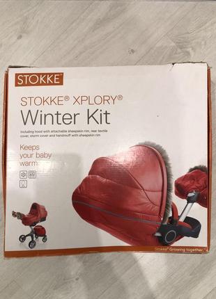 Коляска stokke xplory + winter kit red без люльки10 фото