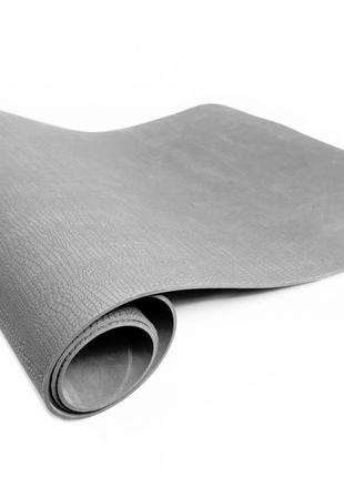 Килимок для йоги та фітнесу evapuzzle 180х60х0.3 см + масажний ролик 30х10 см, валик для масажу спини мфр рол салатовий4 фото