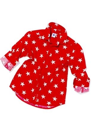 Стильная яркая рубашка звездочки petit bateau франция