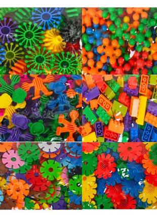 Конструктор труби, шестерні, лего, сніжинки, їжачки, молекули