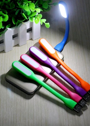Usb лампа для павербанка, фонарик, освітлення, гнучка лампа