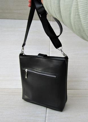 Чорна сумка з кільцем handmade