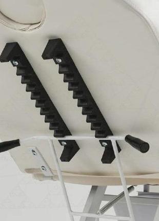 Косметологічне крісло - кушетка, масажний стіл, білий чорний4 фото
