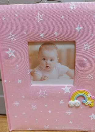 Фотоальбом дитячий gedeon baby rainbow 10x15/200 pink1 фото