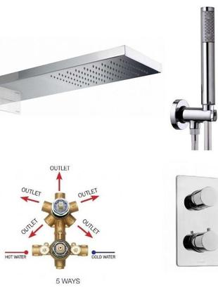 Душевая система с термостатом bossini i00575000030008_set2 верхним и ручным душем