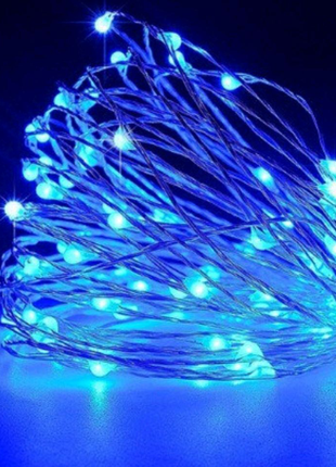 Гірлянда 200 led на батарейках, мідний дріт3 фото