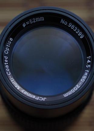 Объектив jcpenney mc 4.5 80-200mm с фильтром для minolta md
