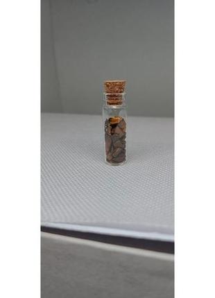 Натуральний камінь тигрове око в пляшці 3 см для медитації та дек7 фото