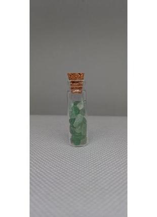 Натуральний камінь авантюрин в пляшці 3 см для медитації та декор7 фото