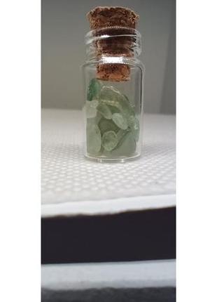 Натуральний камінь авантюрин в пляшці 2 см для медитації та декор2 фото