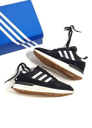 Adidas zx 500 black white2 фото