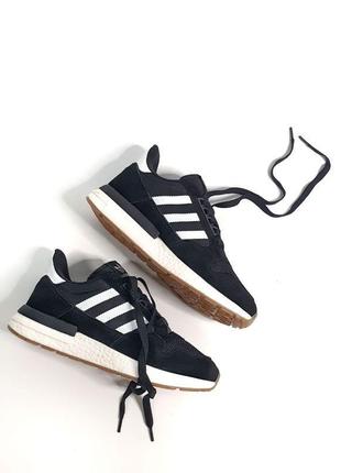 Adidas zx 500 black white3 фото