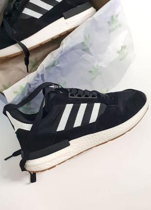 Adidas zx 500 black white4 фото