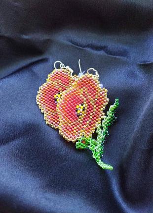 Сережки з бісеру