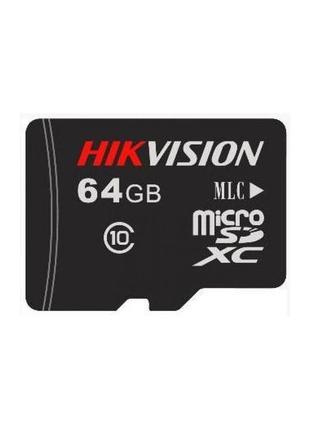 Карта памяти micro sdxc class 10 hikvision hs-tf-p1/64g