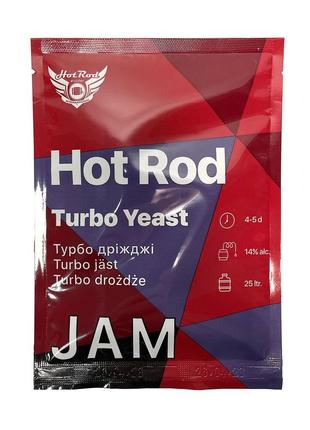 Спиртові турбо дріжджі hot rod jam на 25 л (69 г) для фруктових браг