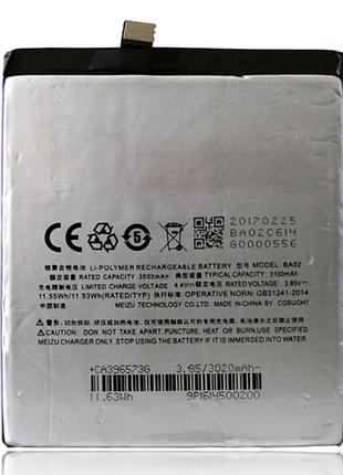 Аккумулятор для meizu (ba02) m5 note l, m3e 3100mah