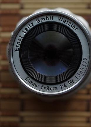 Объектив ernst leitz wetzlar elmar 9cm / 4 90мм leica есть микроцарапины