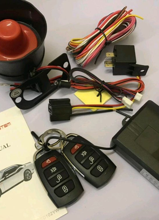 Автосигналізація одностороння з сиреною car alarm system cz001