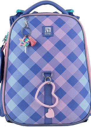 Рюкзак школьный каркасный kite education purple chequer k24-531m-2