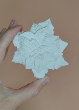 Гіпсова фігурка пуансетія квітка для дитячої творчості для розмальовування
