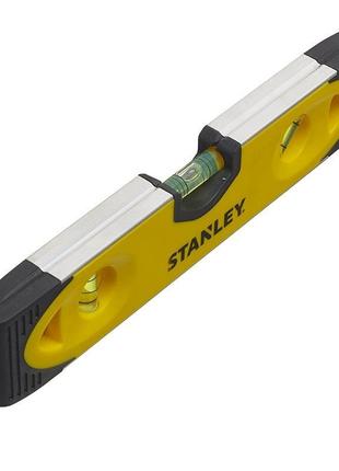 Уровень 23 см "торпедо" пластиковый, магнитый stanley 0-43-511