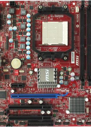 Плата amd sam2 / am3 msi 760gtm-p33 ( ms-7549 ver 1.4 ) 125w !! на ddr2 поним.все 2-4 ядерники до phenom ii x4