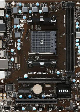 Плата под amd socket fm2+ (sfm2 ) msi a68hm grenade на ddr3 c hdmi ! держит до a10 pro-8850b +x4 carrizo fm2+