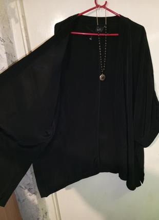 Лёгкий,чёрный кардиган-кимоно,большого размера,xlnt studio,kappahl,румыния6 фото