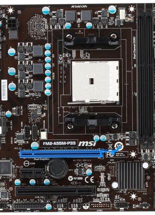 Плата под amd socket fm2 msi fm2-a55m-p33 на ddr3 поддерживает до a10-6800k fm2