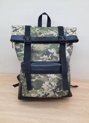 Рюкзак - рол чоловічий піксель ранець rolltop роллтоп