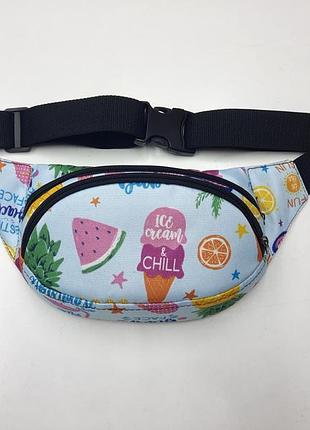 Якісна сумка-бананка власного виробництва "кавун" 32см дитяча