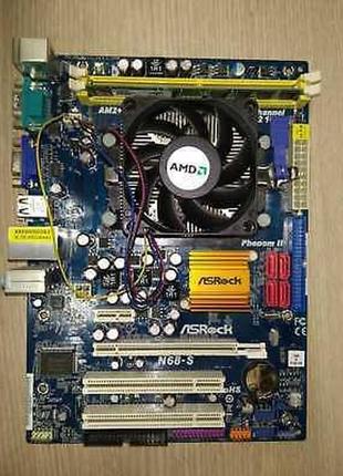 Комплект 4 ядра amd - мат. плата sam2+ asrock на ddr 2 + процесор athlon x4 640 ( 4 ядра по 3 ghz кожне )