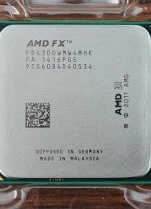 Потужний ігровий процесор на 4 ядра sam3+ amd fx-4300 - 4 ядра з 3.8-4,0 ггц кожне ( fd4300wmw4mhk ) з гарантією