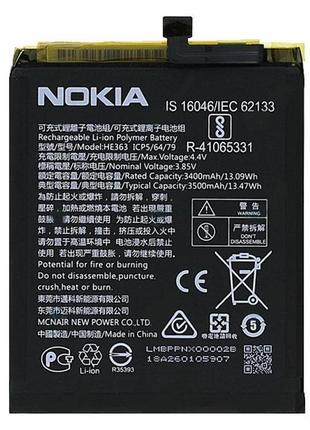 Аккумулятор для nokia he363, nokia 3.1 plus, x7, 7.1 plus, 3500mah