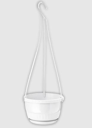 Горшок подвесной europa д.25 см, белый с подставкой