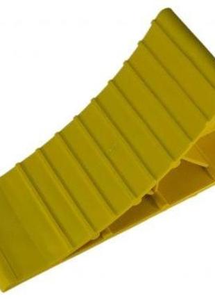 Упор під колесо пластик poputchik жовтий 220х80х115мм (16-040)