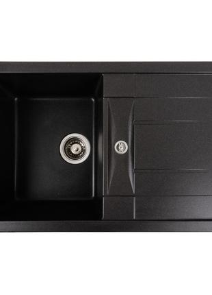 Гранітна мийка для кухні platinum 7850 troya матовий моріон