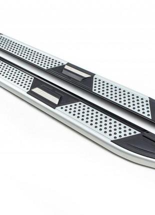 Боковые пороги mevsim grey (2 шт., алюминий) для porsche cayenne 2003-2010 гг