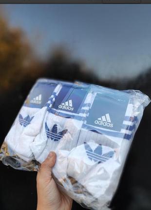 12 пар в упаковці, шкарпетки adidas високі білі 41-45р.