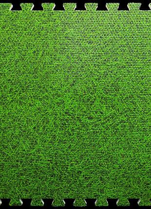 Пол пазл модульное покрытие для пола зеленая трава мягкое влагостойкое для детских и жилых помещений ku-22