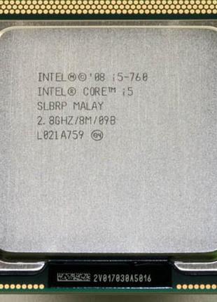 Мощный производительный 4ехядерник на s1156 intel core i5-760 ( 2,8 ггц,turbo boost до3,33ghz), lga1156,4 ядра