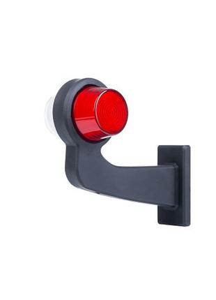 Ліхтар габаритний ріг neon кривий біло-червоний 192,5мм \лівий\12/24v horpol