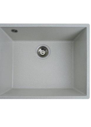 Гранітна мийка для кухні platinum 5444 oasis матова біла в крапку