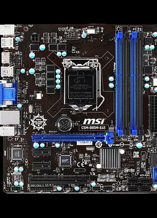 Надежная плата s1150  msi csm-b85m-e45 c hdmi на ddr3 ( 4 слота ) / usb3.0 / sata3  lga 1150 с гарантией
