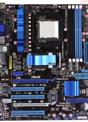 Плата sam3  asus m4a785td-v evo sli 140w уценка - видеоядро! поним любые 2-6 ядер до phenom ii x6 1100 am3